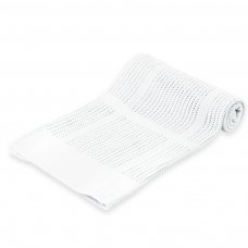 CBP51-W: White Cellular Cotton Roll Blanket
